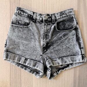 American Apparel Acid Wash Jean Shorts